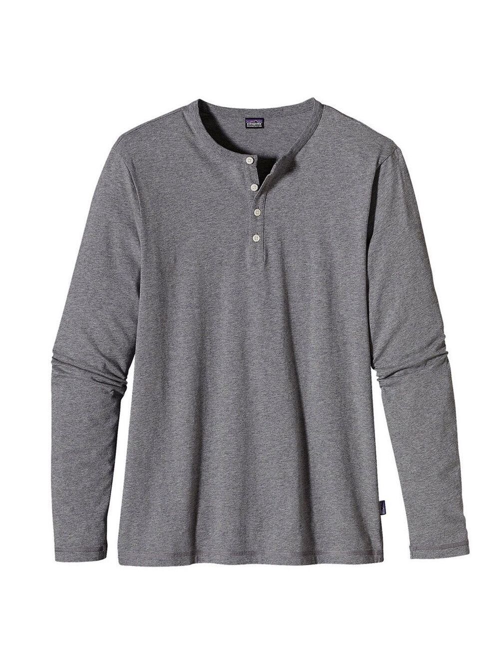 Patagonia Men's Heather Gray Long-Sleeve Daily Henley XXL